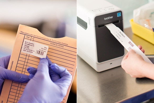 Wristband and patient file printing